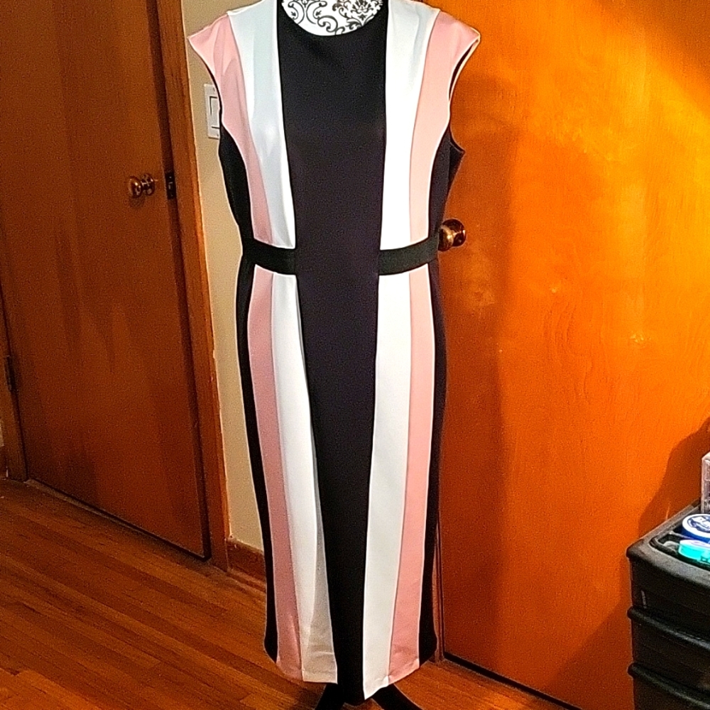 New York & Co, multi-colored midi size XL dress.